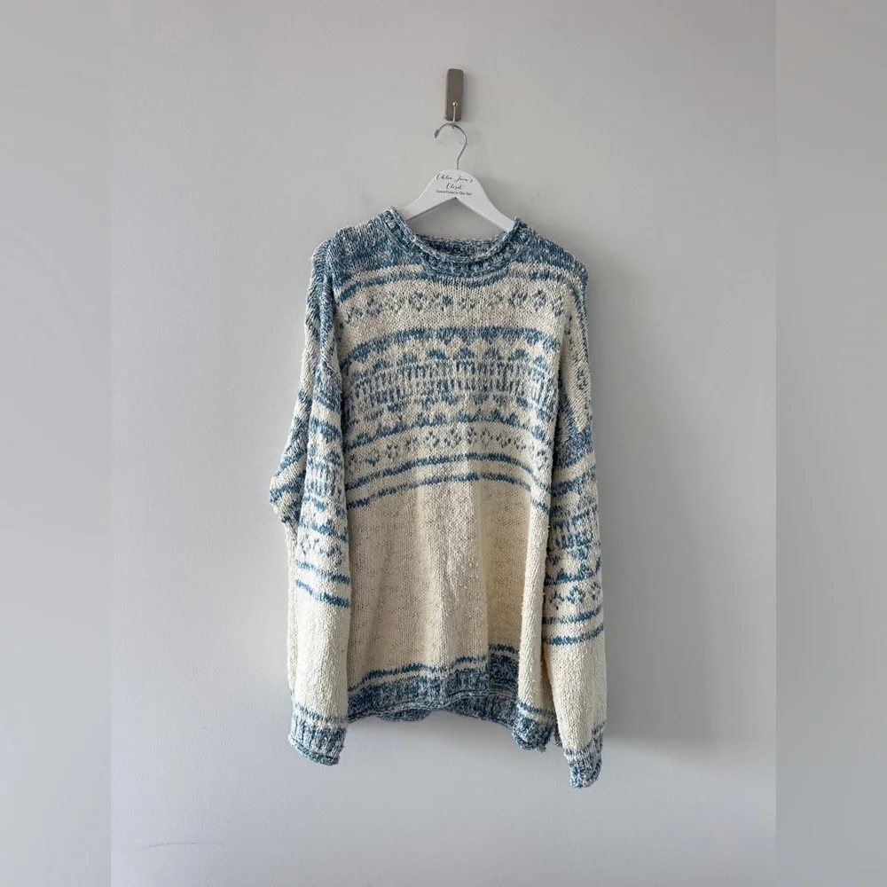 FREE PEOPLE Dani Pattern Sweater L